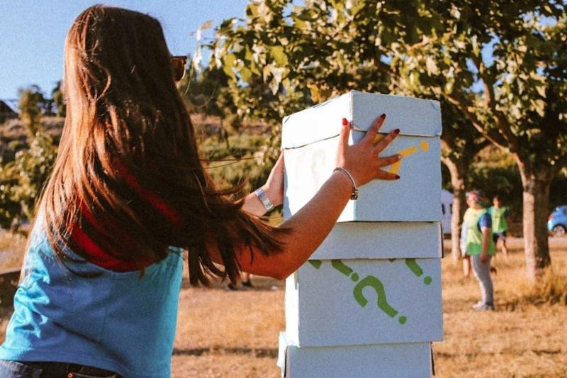 Atividade criativa durante o campo de férias em Coimbra