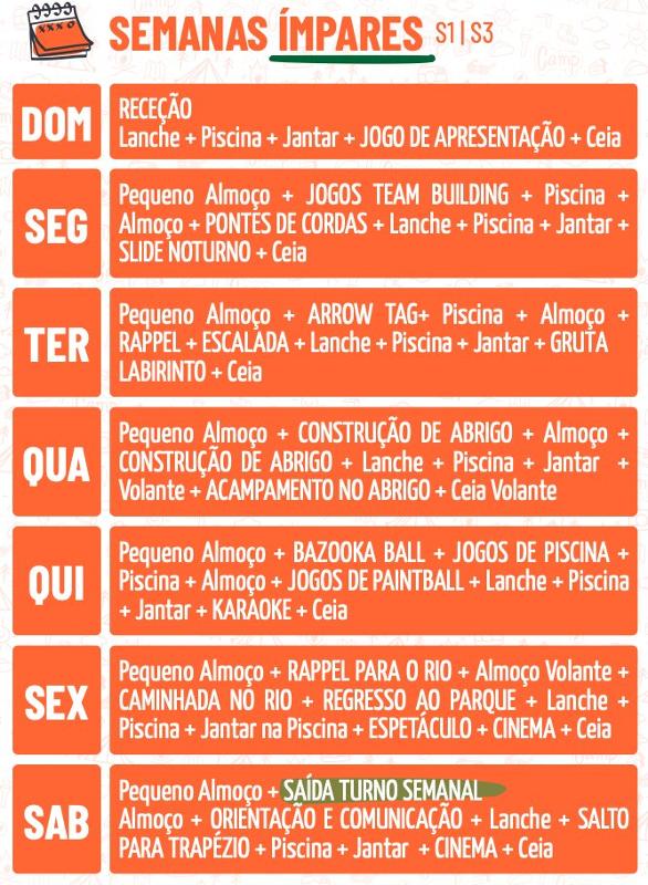  Plano de atividades do campos de ferias perto de lisboa