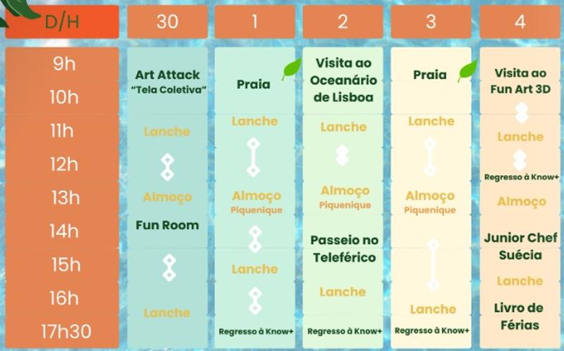 Planificação da Semana