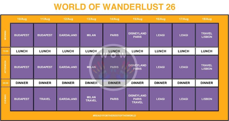  Weekly Timetable da Wow´26