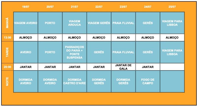  Programa Semanal Campo de férias Maravilhas Semana 2