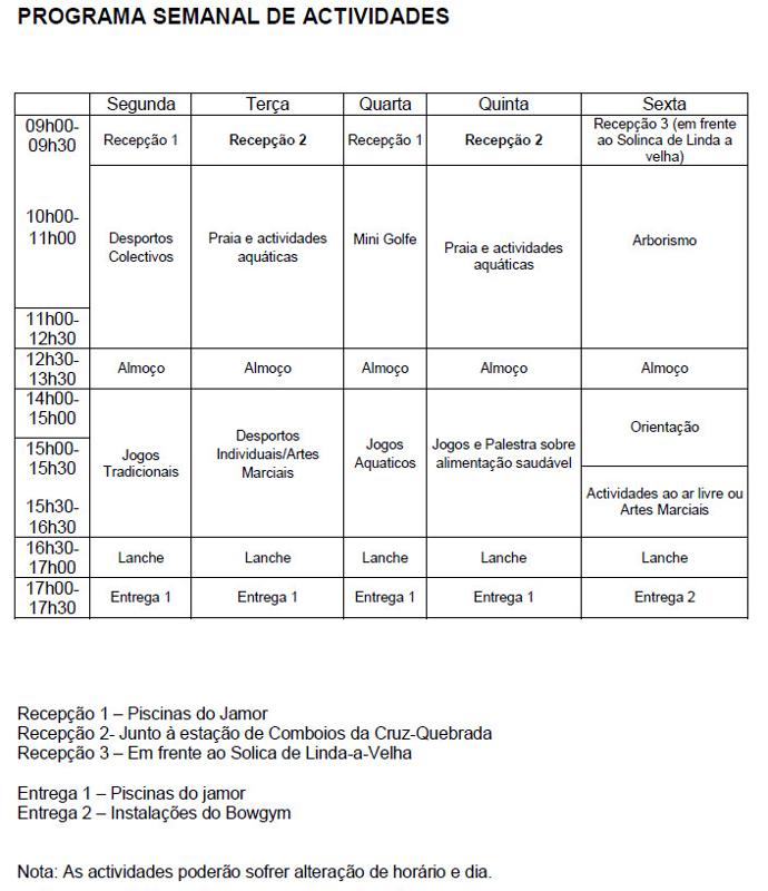 Programa da Semana